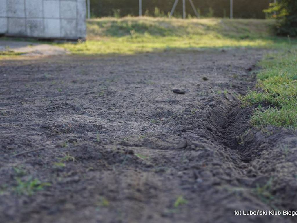 Luboński Klub Biegacza porządkuje stadion przy ulicy Rzecznej
