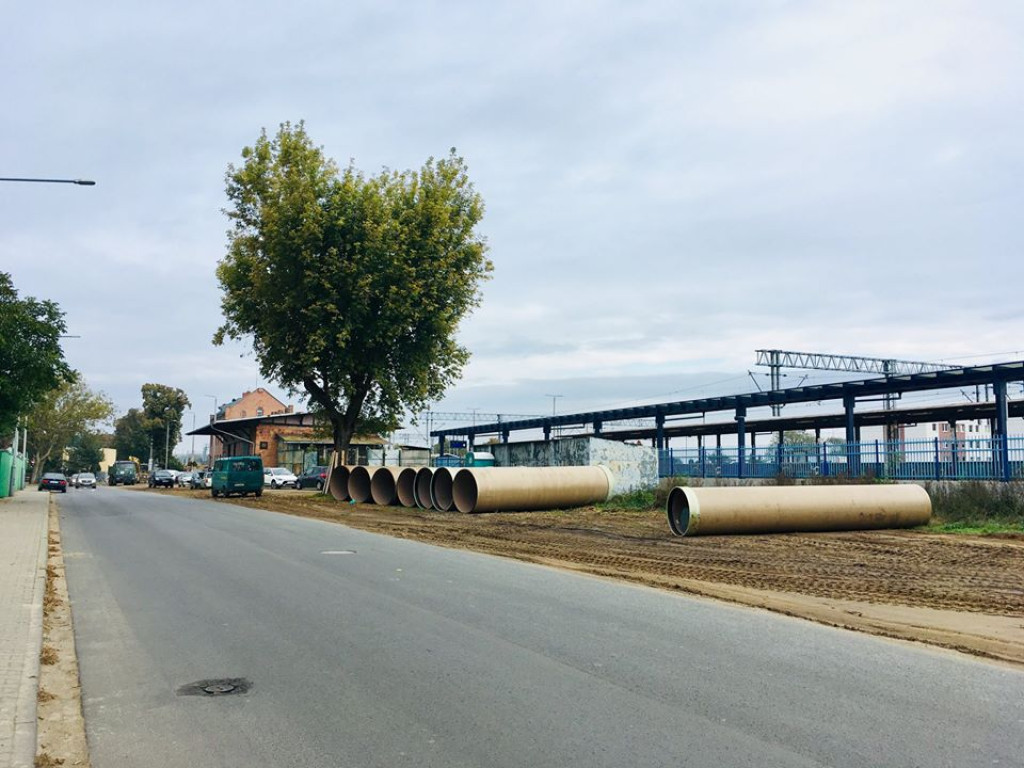 Zakończenie prac przy przebudowie kanalizacji deszczowej w ulicy Dworcowej