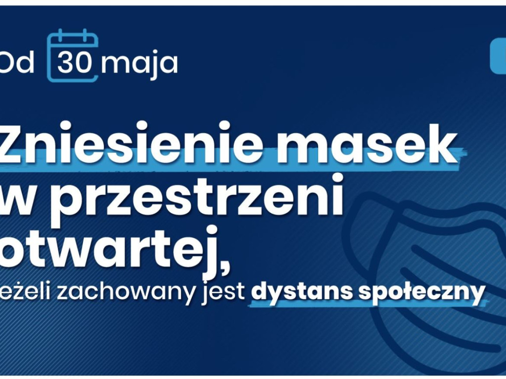 Od soboty zniesiony zostaje obowiązek zasłaniania ust i nosa w przestrzeni publicznej