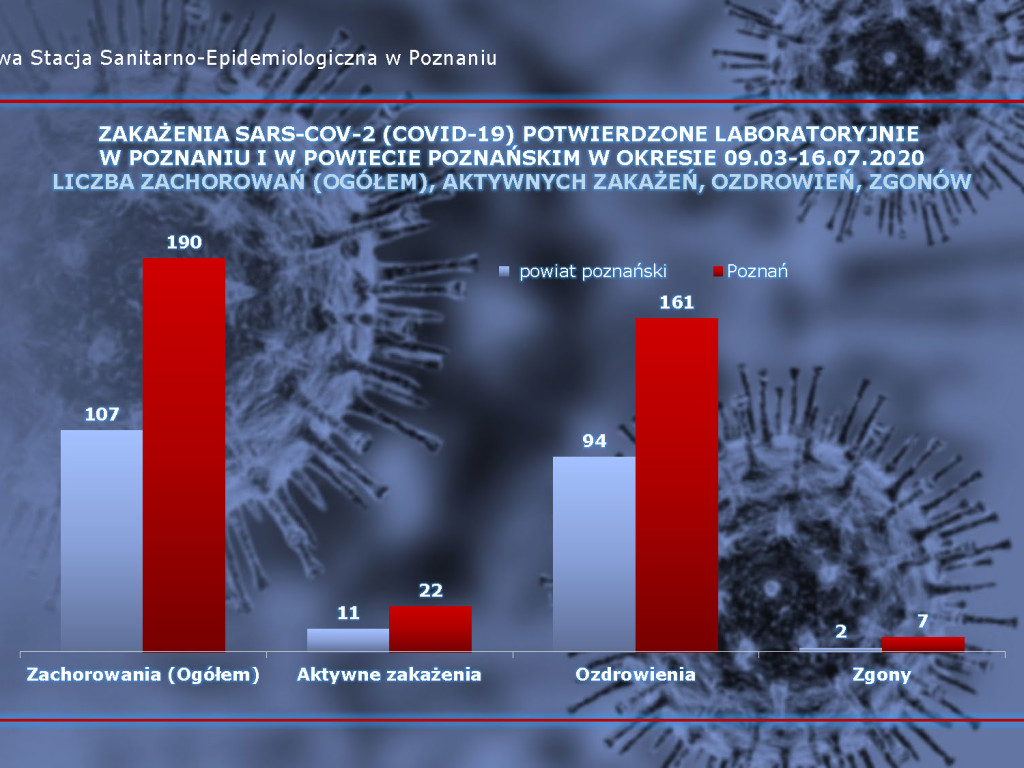 46 osób zarażonych koronawirusem w Wielkopolsce - aktualne dane z powiatu poznańskiego