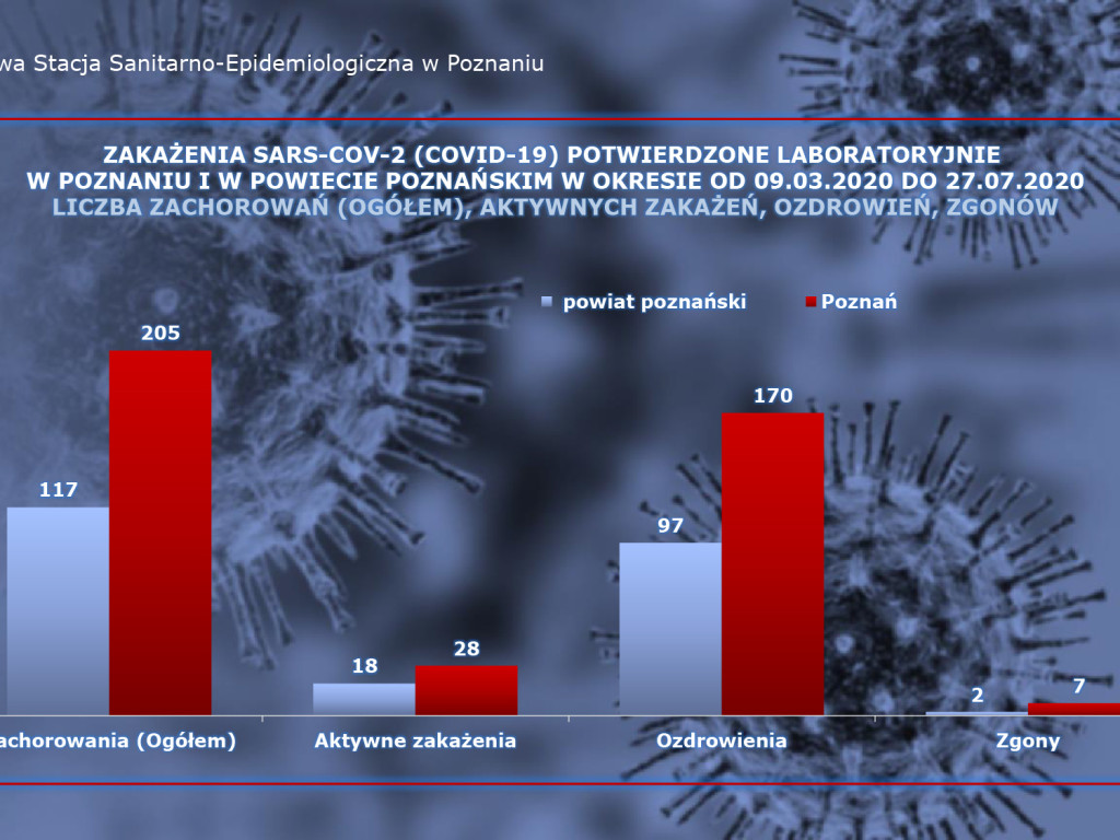 45 osób zarażonych koronawirusem w Wielkopolsce - aktualne dane z powiatu poznańskiego