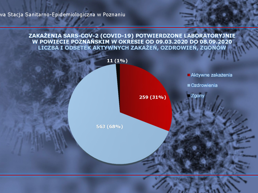 36 przypadków zakażenia koronawirusem w Luboniu - 9 aktywnych (aktualne dane z powiatu poznańskiego)