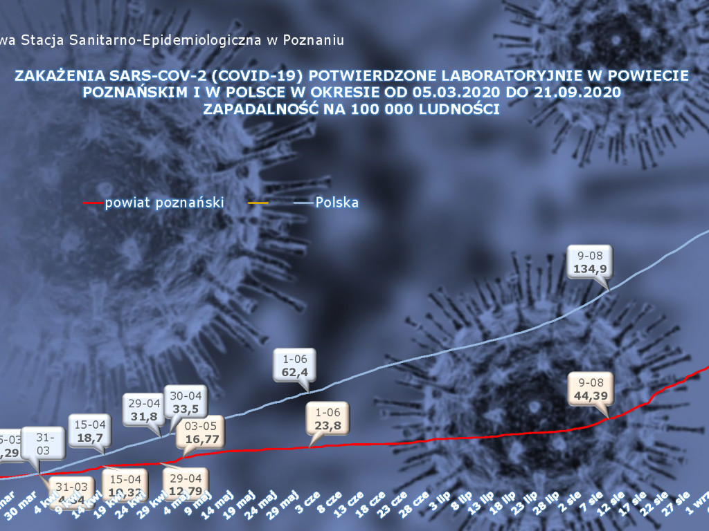 8 osób zakażonych koronawirusem w powiecie poznańskim - aktualne dane