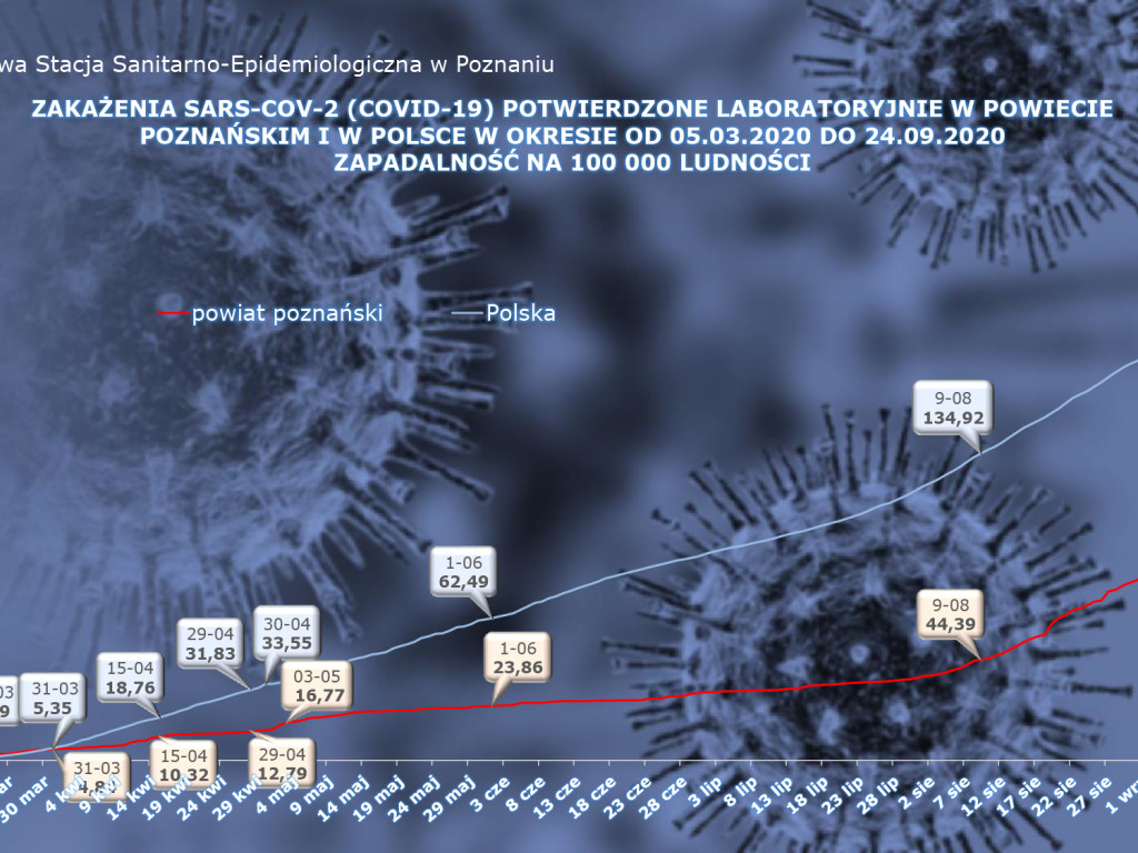 20 osób zakażonych koronawirusem w powiecie poznańskim. Rekord zakażeń w Polsce - aktualne dane
