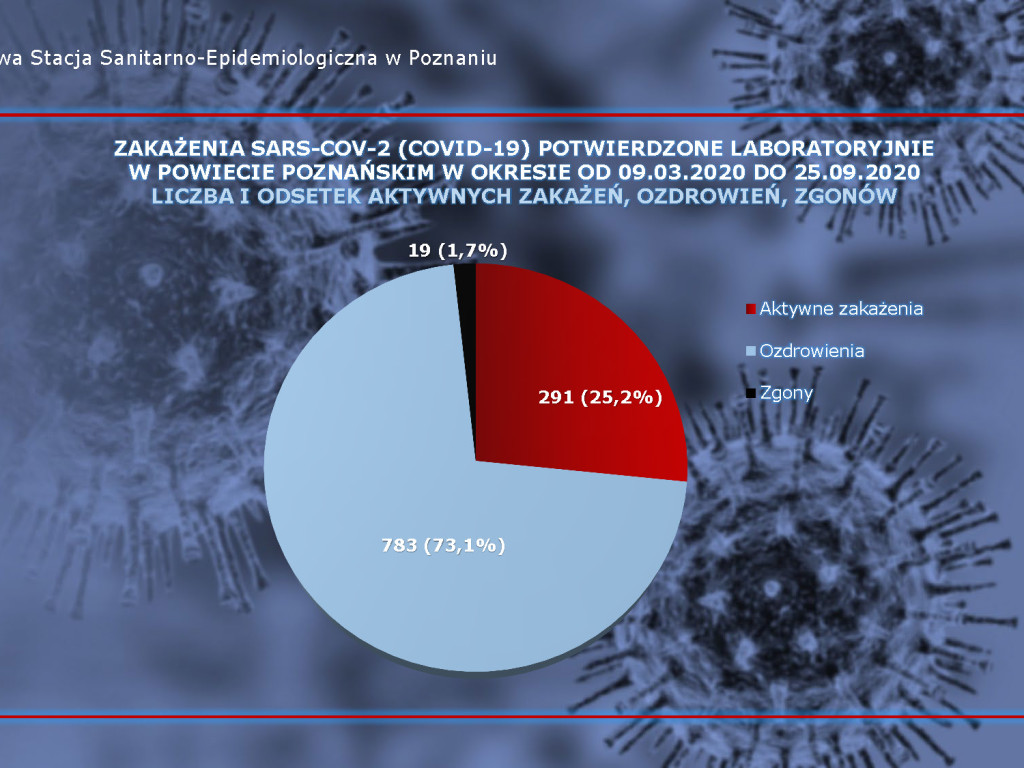 53 osoby zakażone koronawirusem w powiecie poznańskim, 167 w Wielkopolsce - aktualne dane