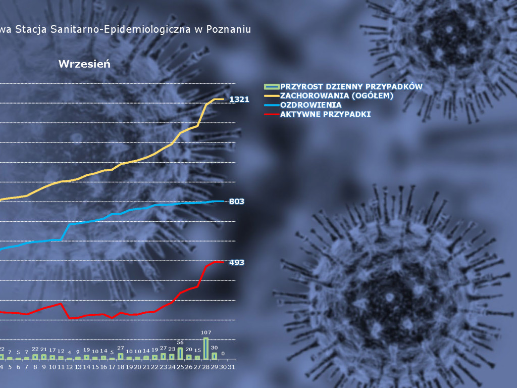 67 osób zakażonych koronawirusem w powiecie poznańskim, 1967 w Polsce - aktualne dane