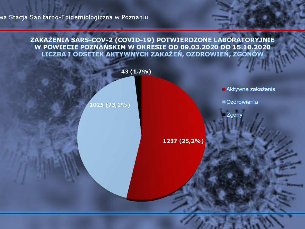 34 aktywne przypadki w Luboniu, 236 osób zakażonych koronawirusem w powiecie poznańskim - aktualne dane