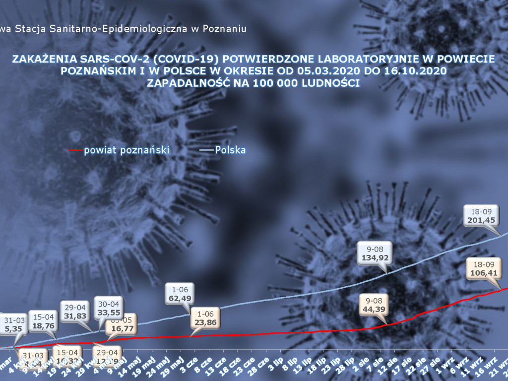 310 osób zakażonych koronawirusem w powiecie poznańskim, 1058 w Wielkopolsce - aktualne dane