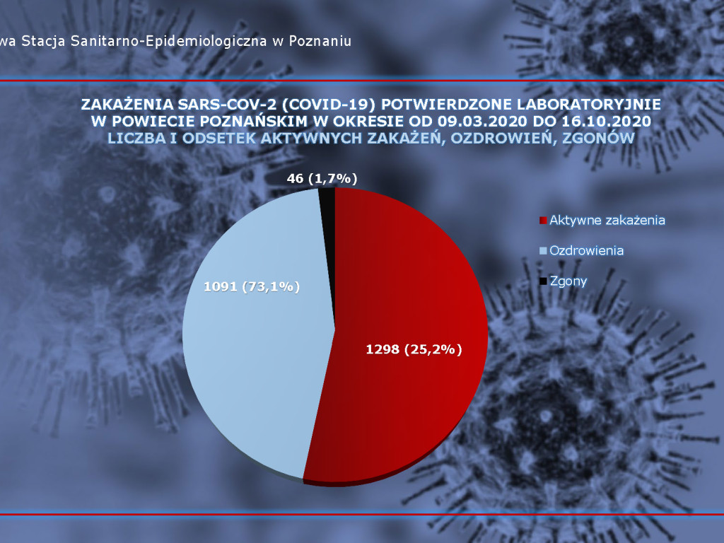 310 osób zakażonych koronawirusem w powiecie poznańskim, 1058 w Wielkopolsce - aktualne dane