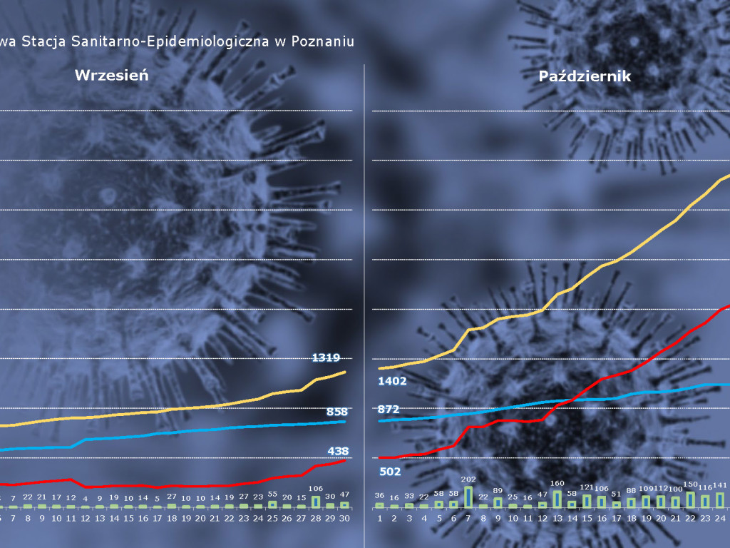 2855 osób zarażonych koronawirusem w Wielkopolsce - aktualne dane z powiatu poznańskiego
